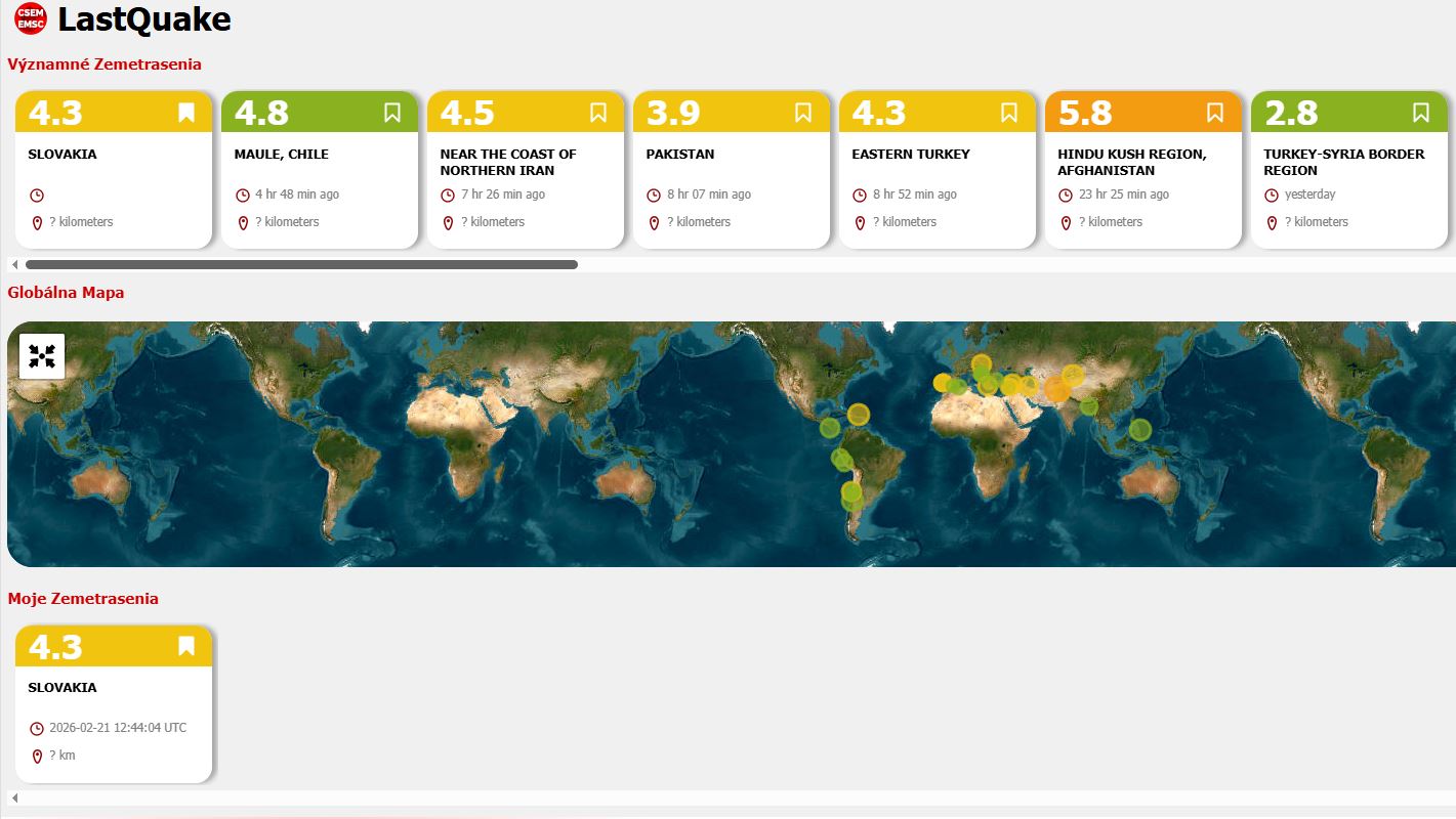 Zemetrasenie Slovensko